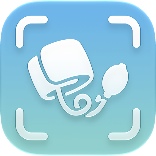 BP Capture app icon: a blood pressure cuff inside camera viewfinder brackets
